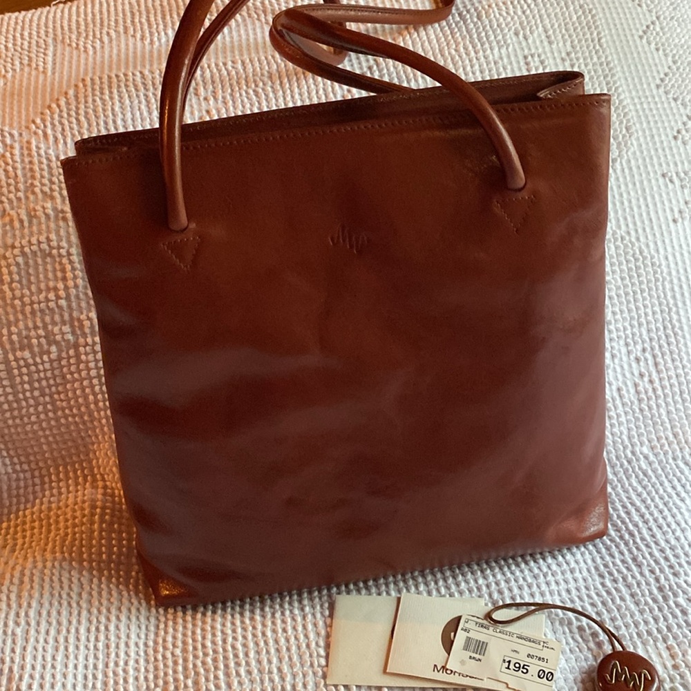 Vintage Monsac leather small Totes shoulder bag (NWT)